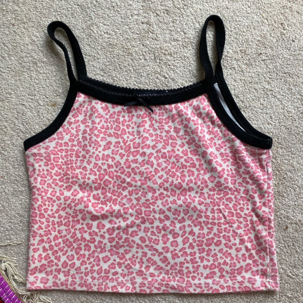 Rare brandy melville pink cheetah belle tank!
